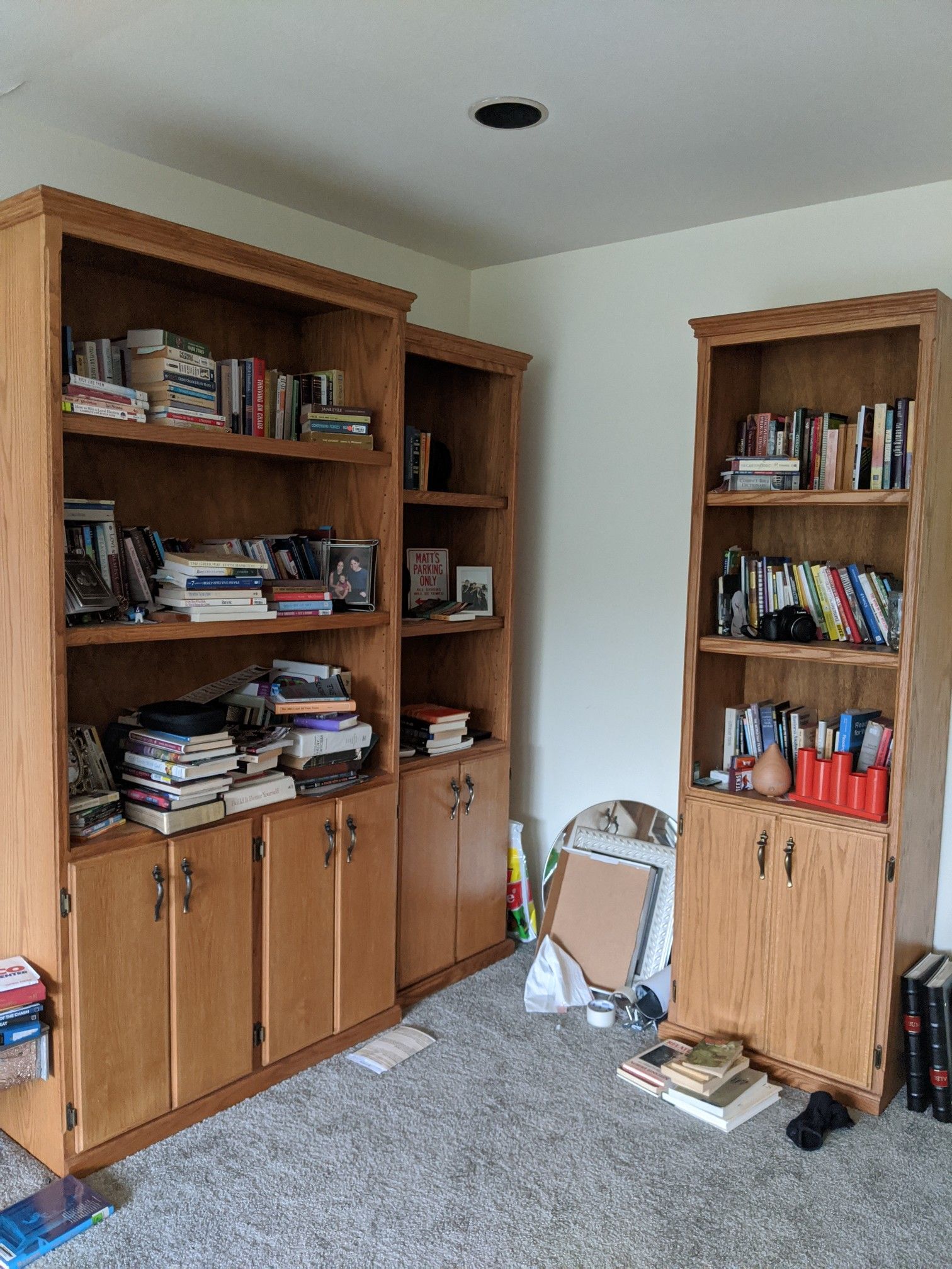 Solid Oak Custom Cabinets Bookshelves 