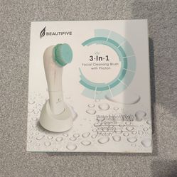 facial cleansing brush with photon