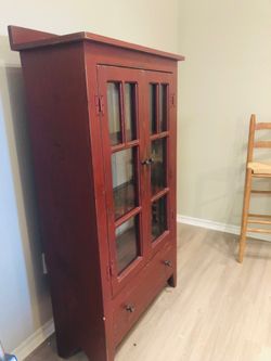 Rustic red Wooden Strorage / chest