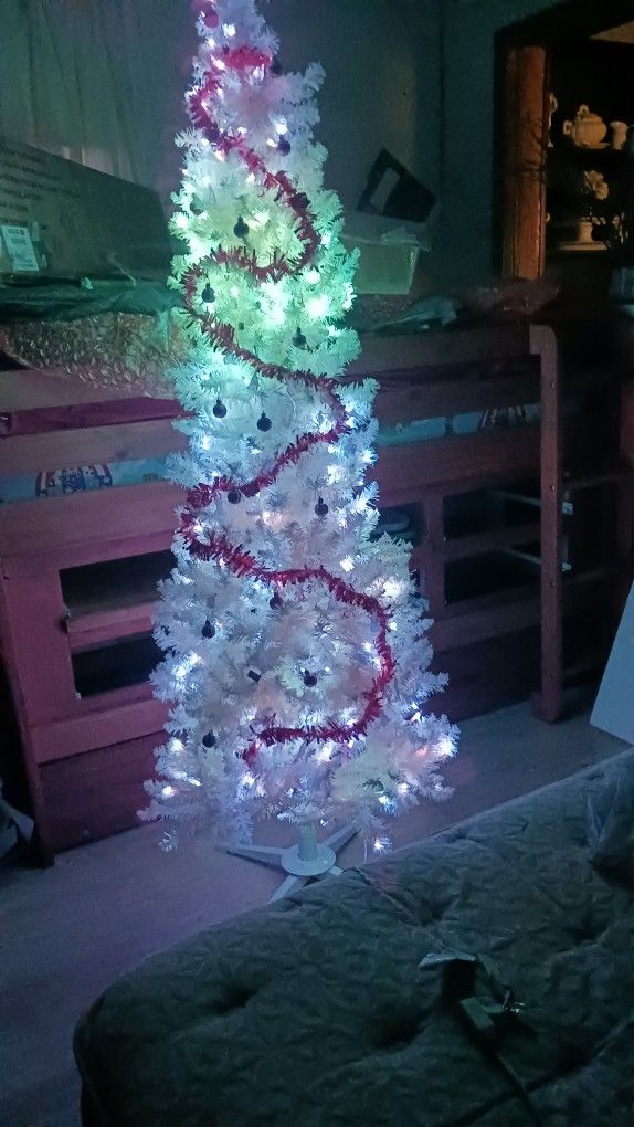 White Lit Christmas Tree