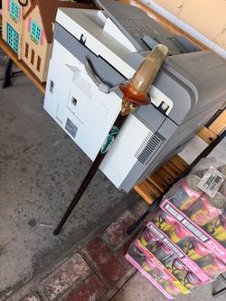 Decorative Walking Cane with Carved Figure Handle