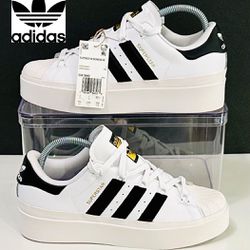 Adidas Original Superstar Bonega Platform Sneaker ‘White/Black [GX1840] NEW!  Size: 8.5 WOMEN’s / CM: 24.5