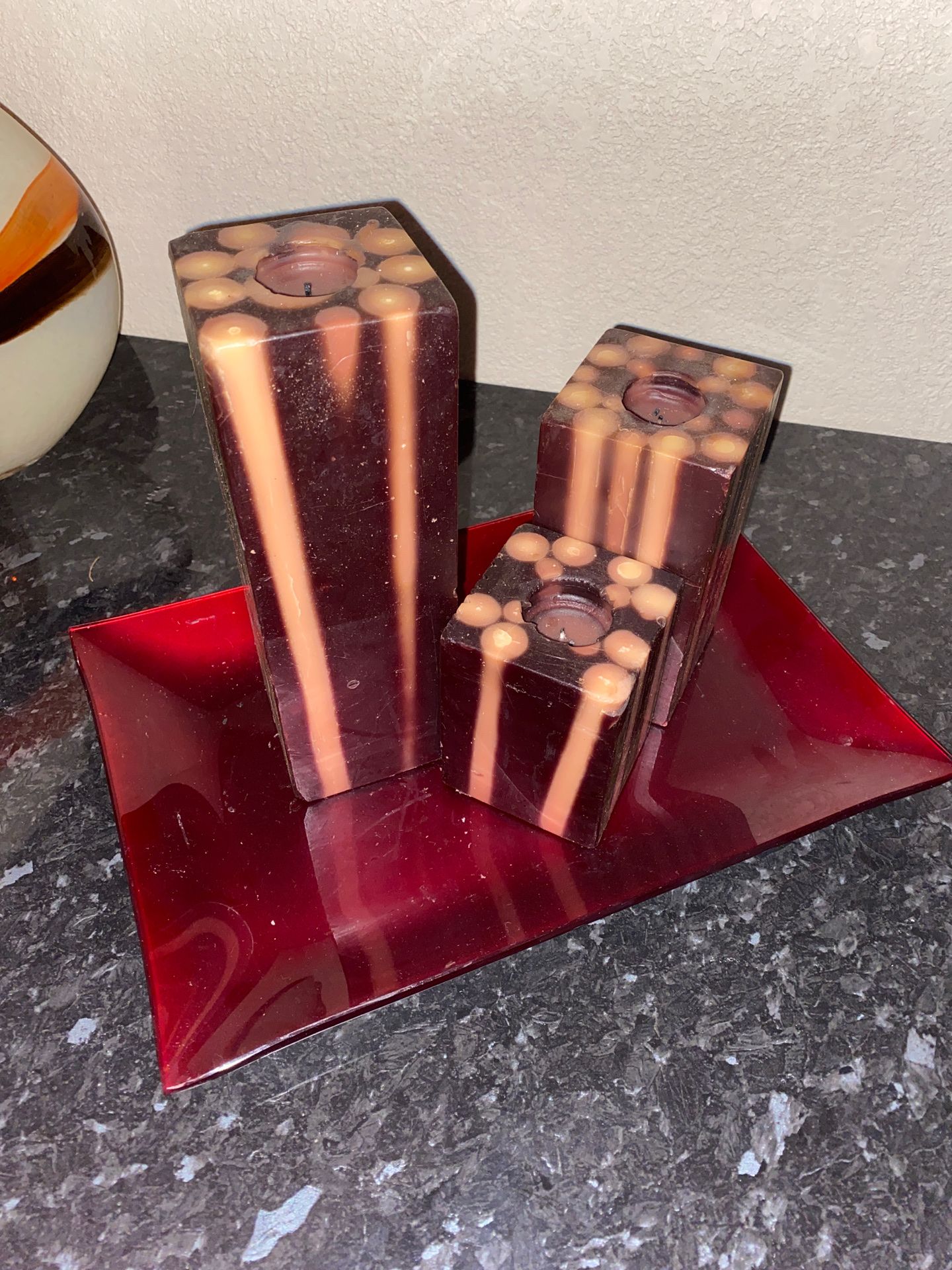 Candle and plate