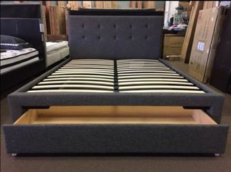 Queen bed with storage drawer