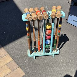 Vintage croquet set