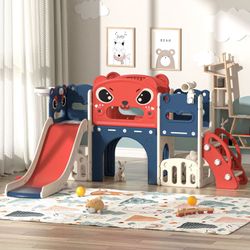 Kids Indoor Toddler Playset with Slides
