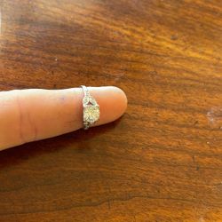 Platinum Ring With .75 Carat Natural Diamond