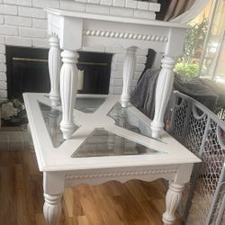 Cherry Wood Coffee And Side Table