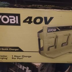 Ryobi 40v 3 Port Quick Charger