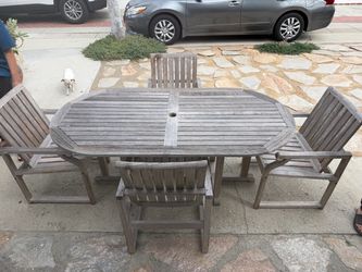 KINGSLEY BATE outdoor vintage table and chair