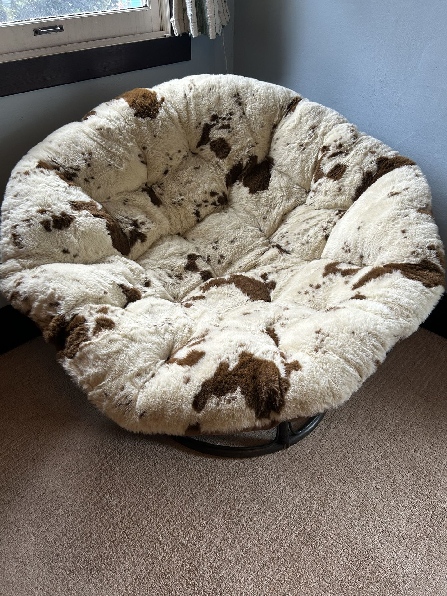 Cow print Papa San chair