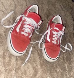 Red Vans size 6 men / 7.5 women
