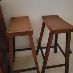 2 Stools Mohagany Solid Wood