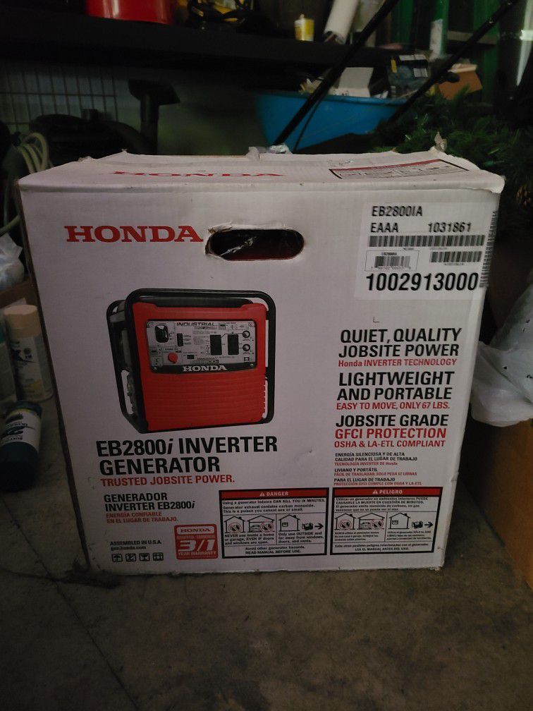 Brand New 2800 Honda Inverter Generator 
