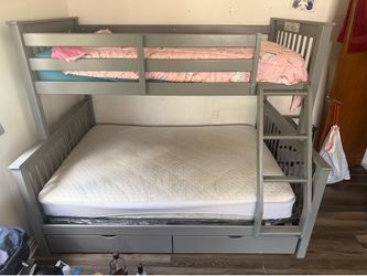 Grey bunk bed