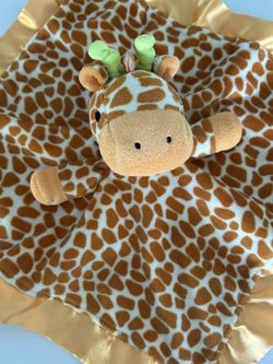 Nurture Giraffe Lovey Security Blanket Orange Green Stuffed Animal Baby Plush
