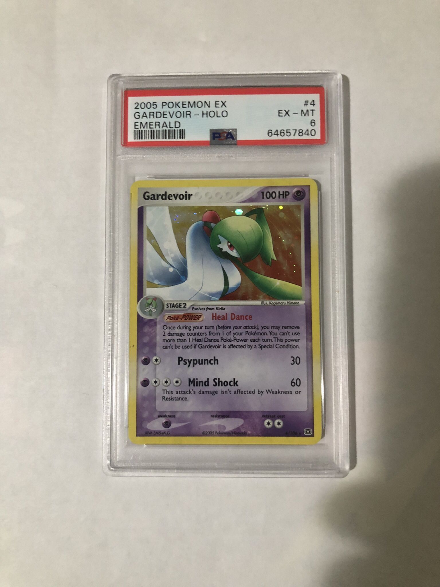 EX Emerald Gardevoir Holo - 4/106 PSA 6 EX-MT