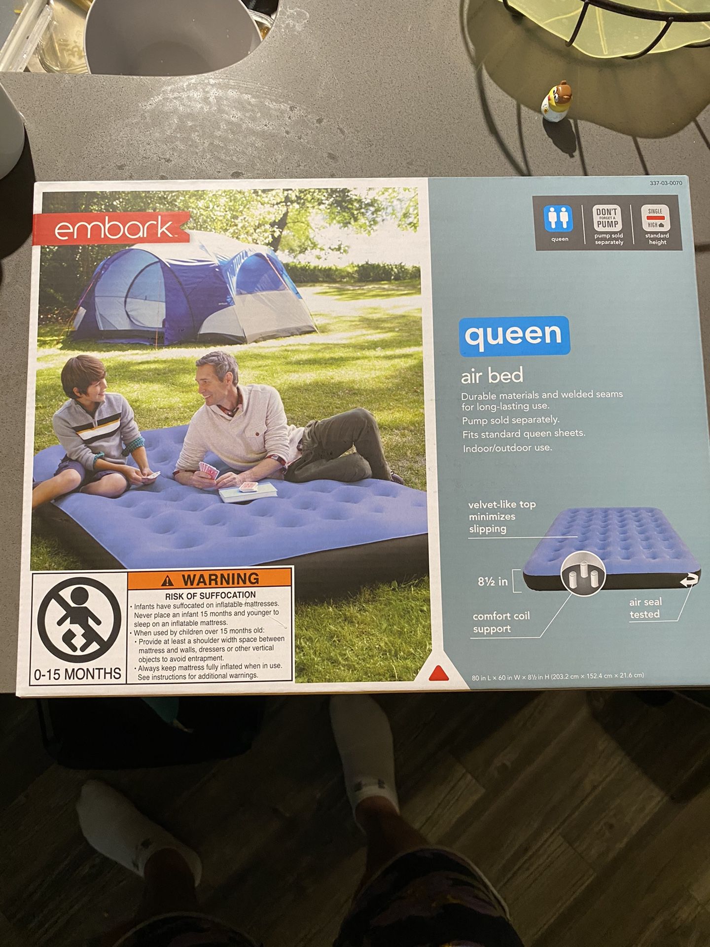 Unopened Queen size air up mattress $35