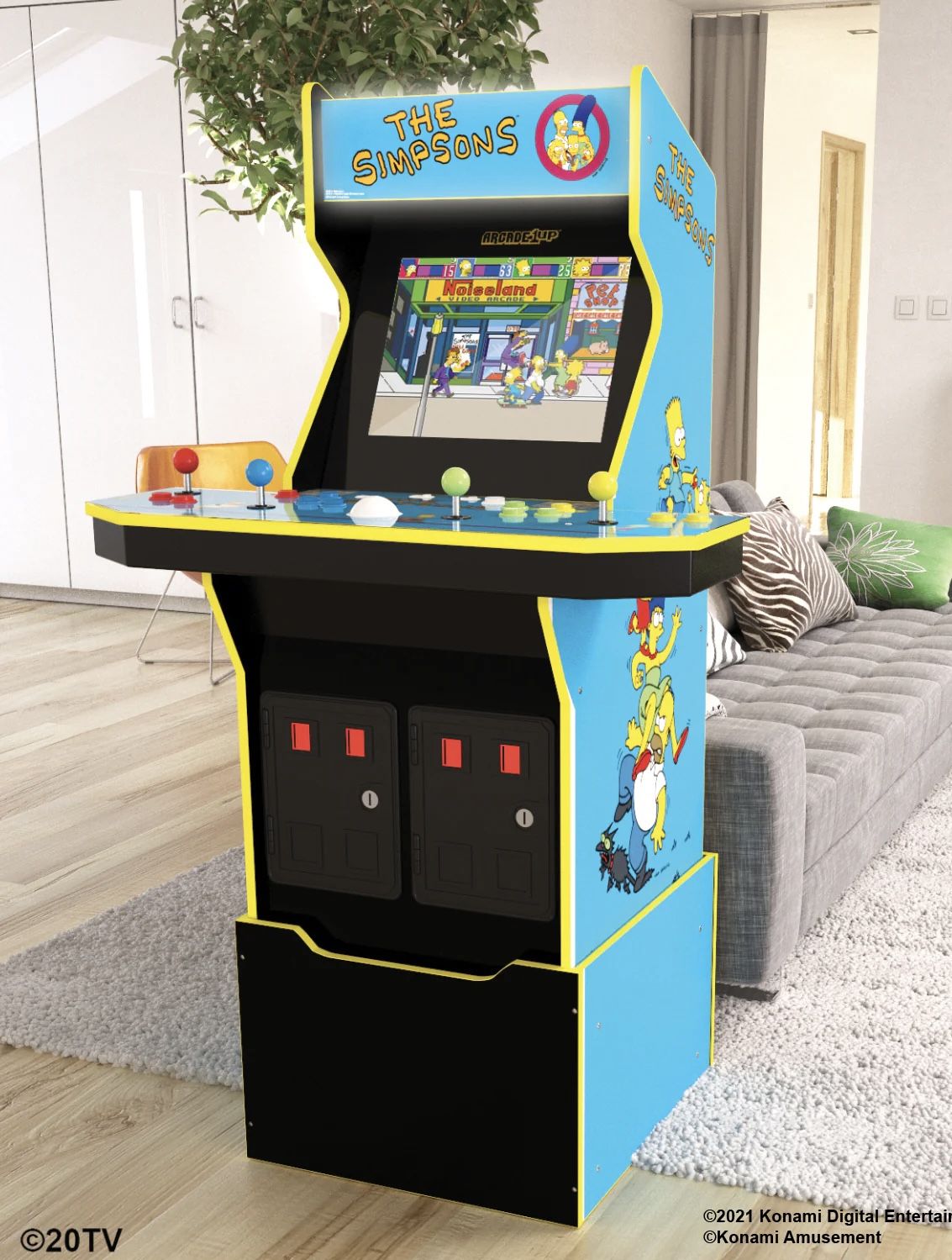 New In Box Arcade1UP The Simpsons (4-Player) Arcade with Riser