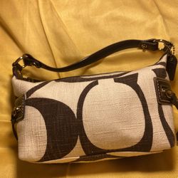 Coach Vintage Small Canvas Hobo Bag 