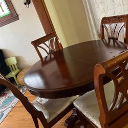 DINNING TABLE 6 CHAIRS /+ LEAF