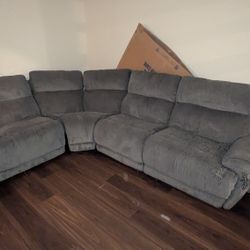 Gray Reclining Couch 
