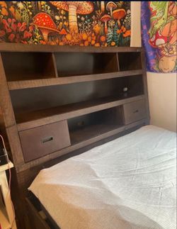 Full size bed  only frame without mattress