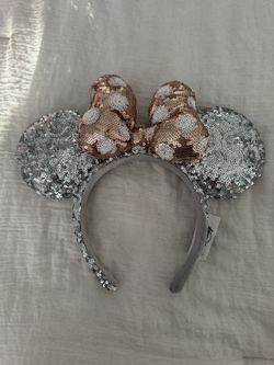 Minnie Ears Silver And Pink