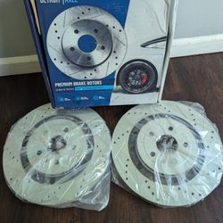 352mm Front Drilled Rotors 