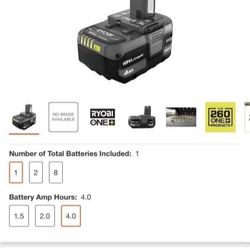 RYOBI PBP005 18V One+ Plus Battery 18 Volt 4Ah Lithium battery ~ GENUINE OEM