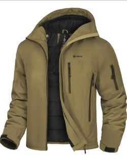 GEMYSE Men's Ski Jacket, Warm Winter Snow Coat, Waterproof Mountain Windbreaker Jacket for Snowboarding and Hiking