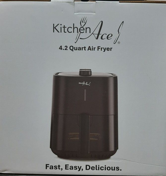 Kitchen Ace 4.2 Quart Air Fryer. Original Box. Never Opened.
