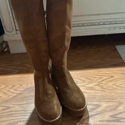 brown tall boots