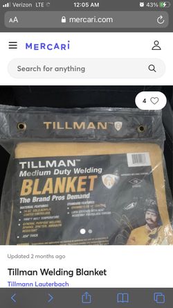 Tillman Welding Blanket Green Product Number - VR(contact info removed)