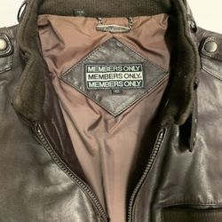 Members Only Leather Jacket Vintage Dark Brown