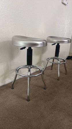 Adjustable stainless barstools