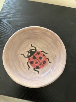 Handmade Ladybug Ceramic Dish