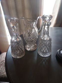 Full Lead Crystal Decanters And Pitcher