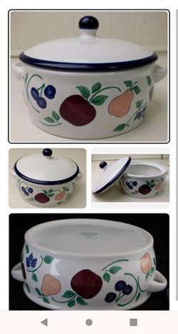 vintage Princess House Orchard Medley lidded casserole