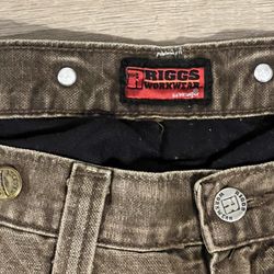 Wrangler Riggs Brown Workwear Fleece Lined Jeans Warm For Winter!