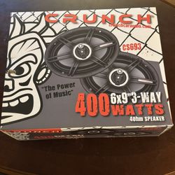 Crunch 6x9 3-Way 400 Watt Speakers (pair) 