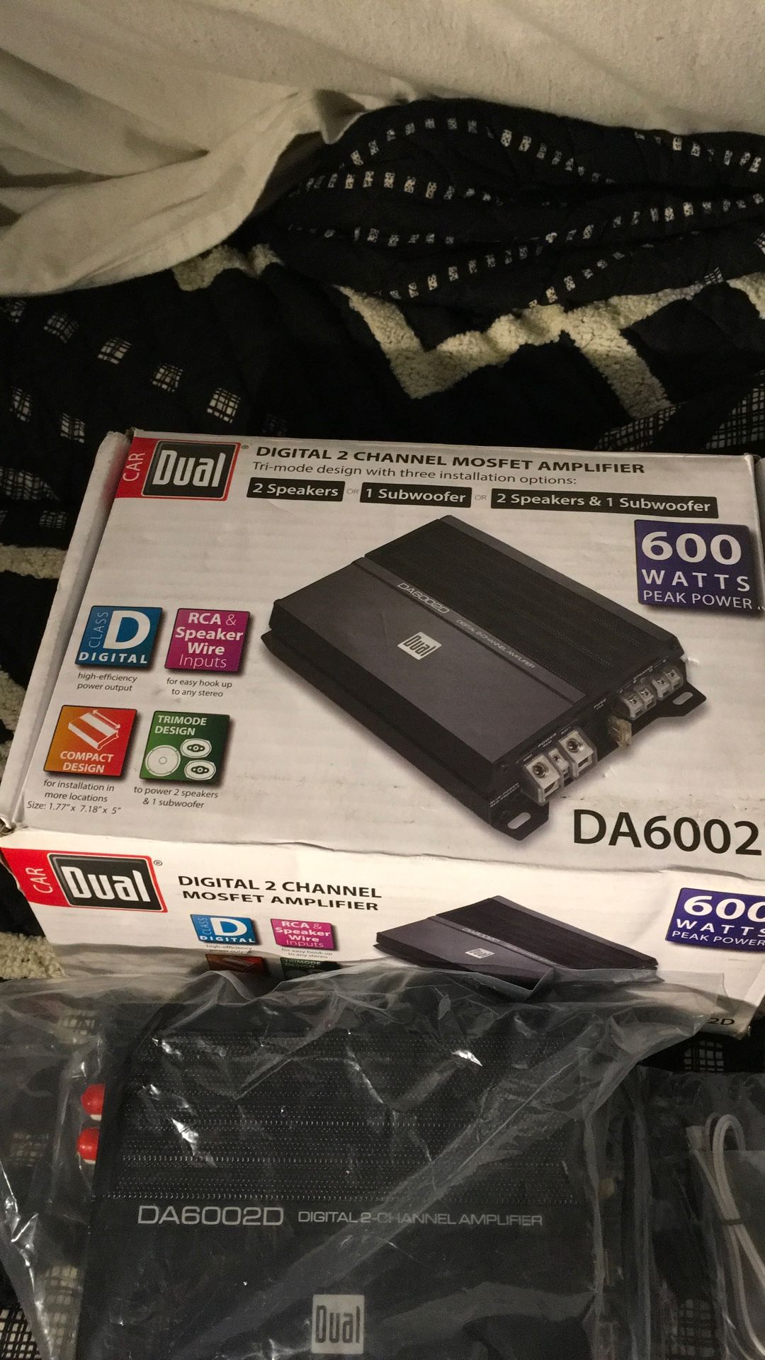 Dual DA6002D Digital Mini Series 600W 2-Channel Class D Amplifier