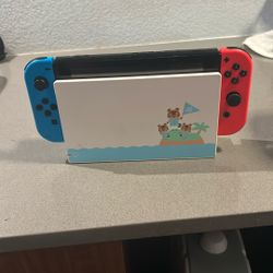 Nintendo Switch Animal Cross Edition With Super Smash Brothers 