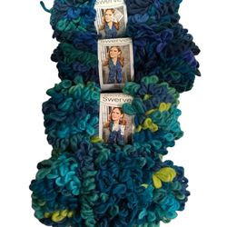 RED HEART BOUTIQUE Swerve yarn, super bulky, 4 skeins, 3.5 oz each, NEW.