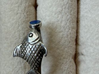 925 ring fish with lapis lazuli bubble