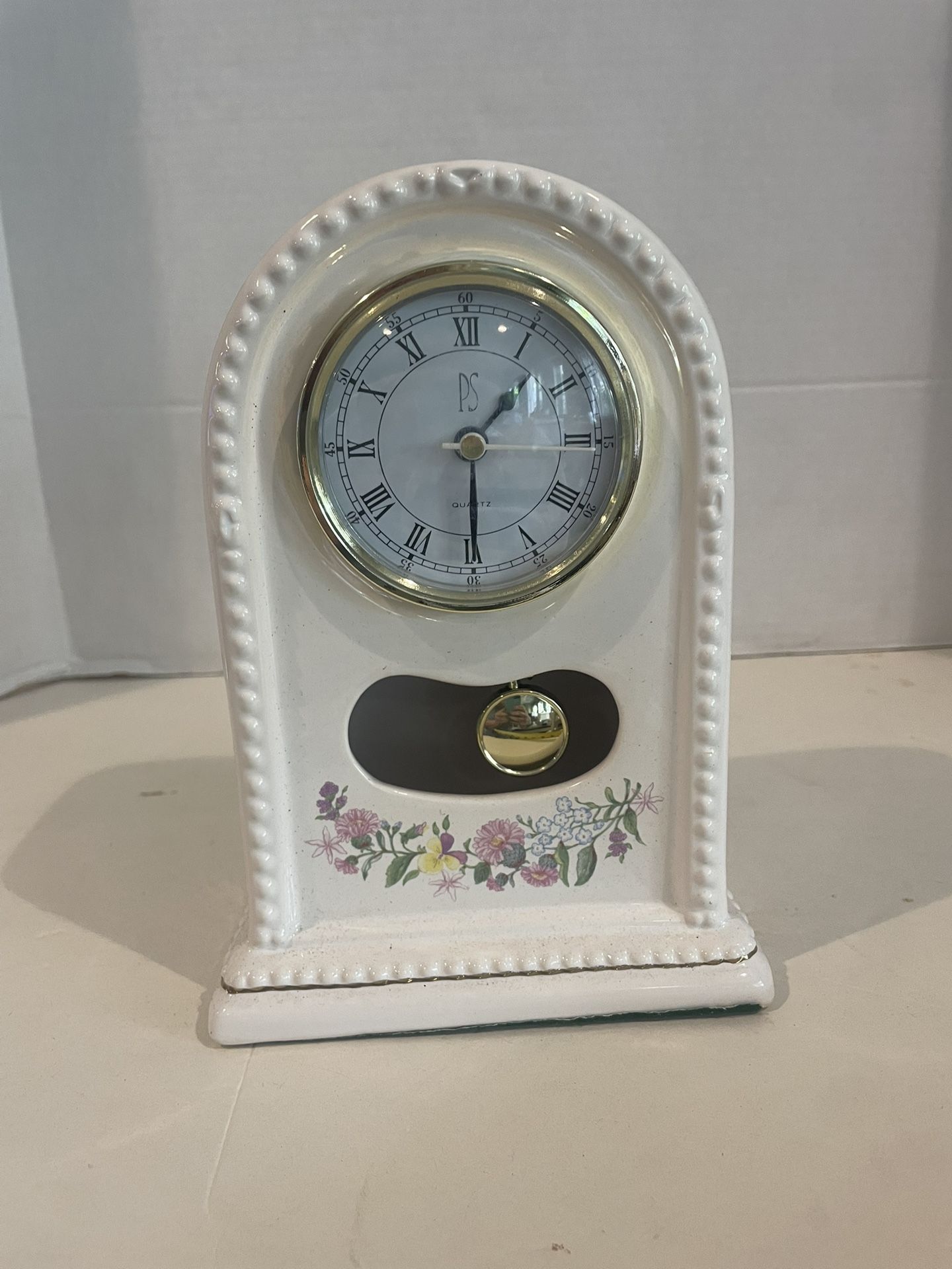 8” New Porcelain Ceramic Clock Paul Sebastian Limited Edition Pendulum