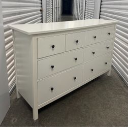 IKEA HEMNES WHITE FINISH LARGE 8- DRAWER DRESSER IN PERFECT AND NEW OVER CONDITION DELIVERY AVAILABLE