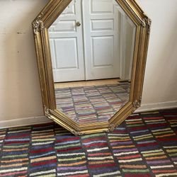 Windsor Art  Gold Finish Octagon Wall Mirror  