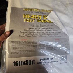 16x30 heavy duty white tarp