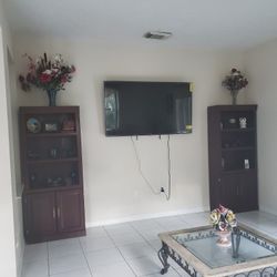 Two Bookshelves with Cabinet Doors